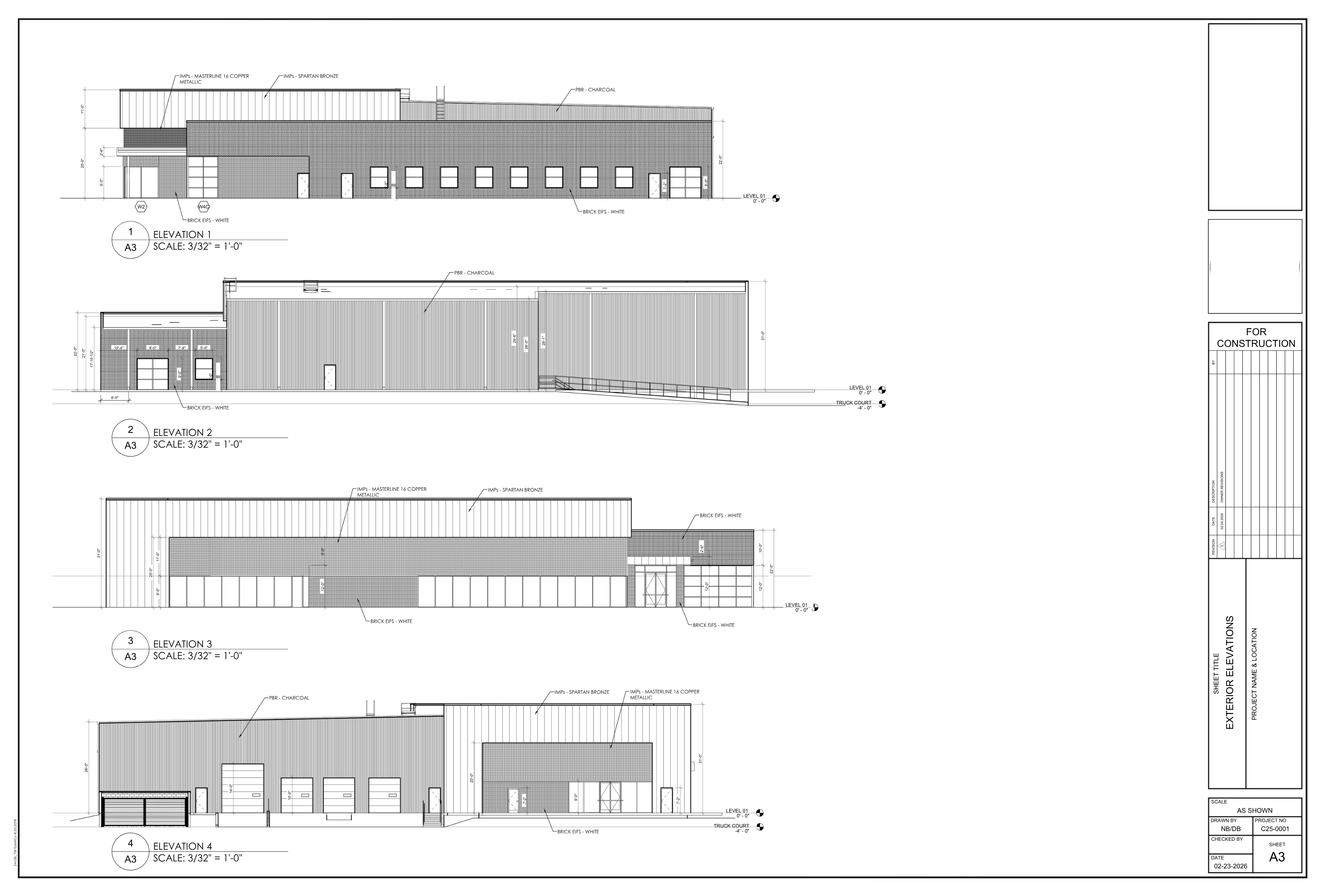 Redacted CGA exterior elevations sheet