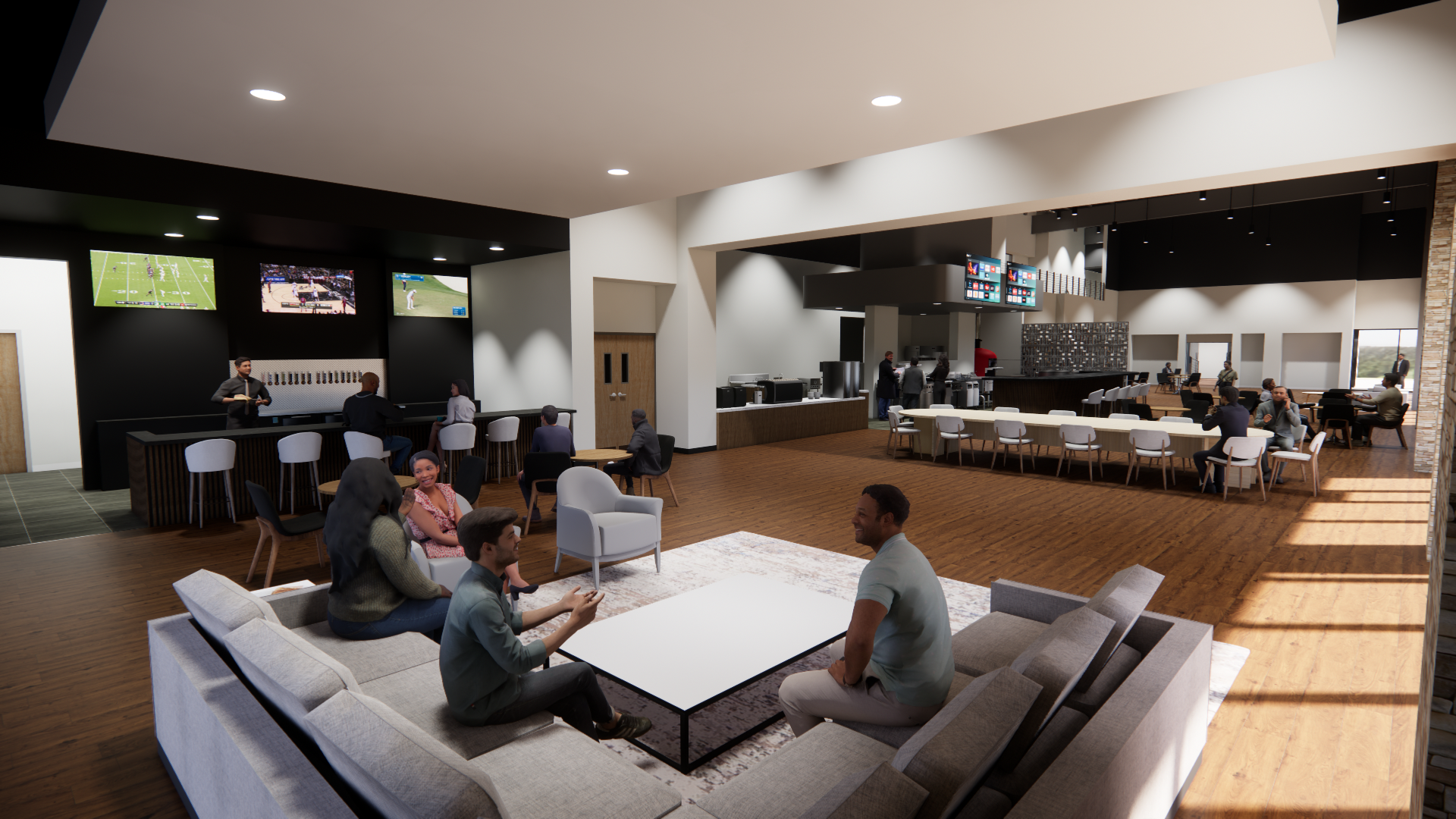 Sample project one interior rendering